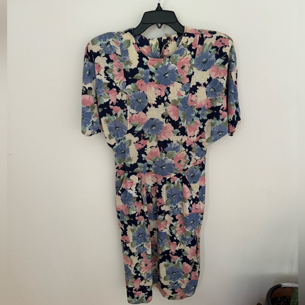80s floral dress